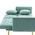 Coolmore Velvet Sofaaccent Sofa .Seat Sofa With Metal Feet Mint Green Polyester