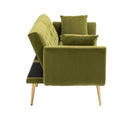 Coolmore Velvet Sofaaccent Sofa .Seat Sofa With Metal Feet Olive Polyester