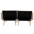 Coolmore Velvet Sofaaccent Sofa .Seat Sofa With Metal Feet Beige Polyester