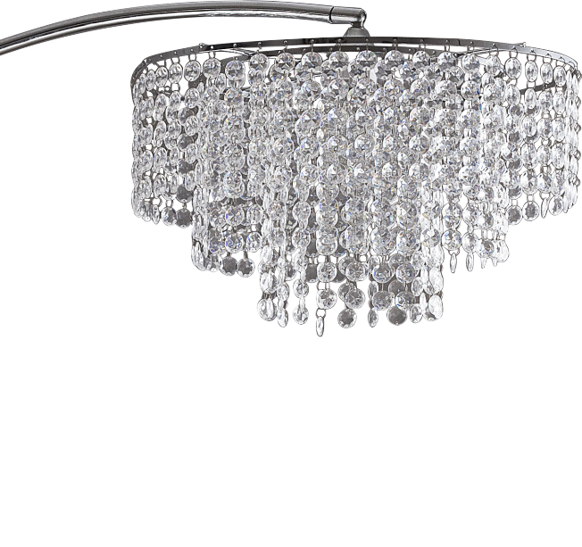 86" Hanging Chandelier Arch Lamp 2.2 42.90 Chrome Metal