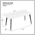 J3710 Porcelain Dining Table White 70