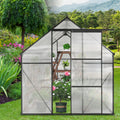 6X8 Ft Polycarbonate Greenhouse Raised Base And Anchor Aluminum Heavy Duty Walk In Greenhouses For Outdoor Backyard In All Season Black Aluminum