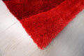 Nina 3D Red Shag Rug Red Polyester