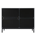 Dresser Cabinet Bar Cabinet Storge Cabinet Glass Door Side Cabinet Lockersembedded Metal Handle Can Be Placed In The Living Room, Bedroom, Dining Room, Black Brown 3 4 Drawers Black Brown Brown Primary Living Space Glass Doors Classic Foam Particle Board