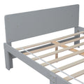 Full Bed With Footboard Bench,Grey Full Grey Wood Bedroom American Design Pine Pine