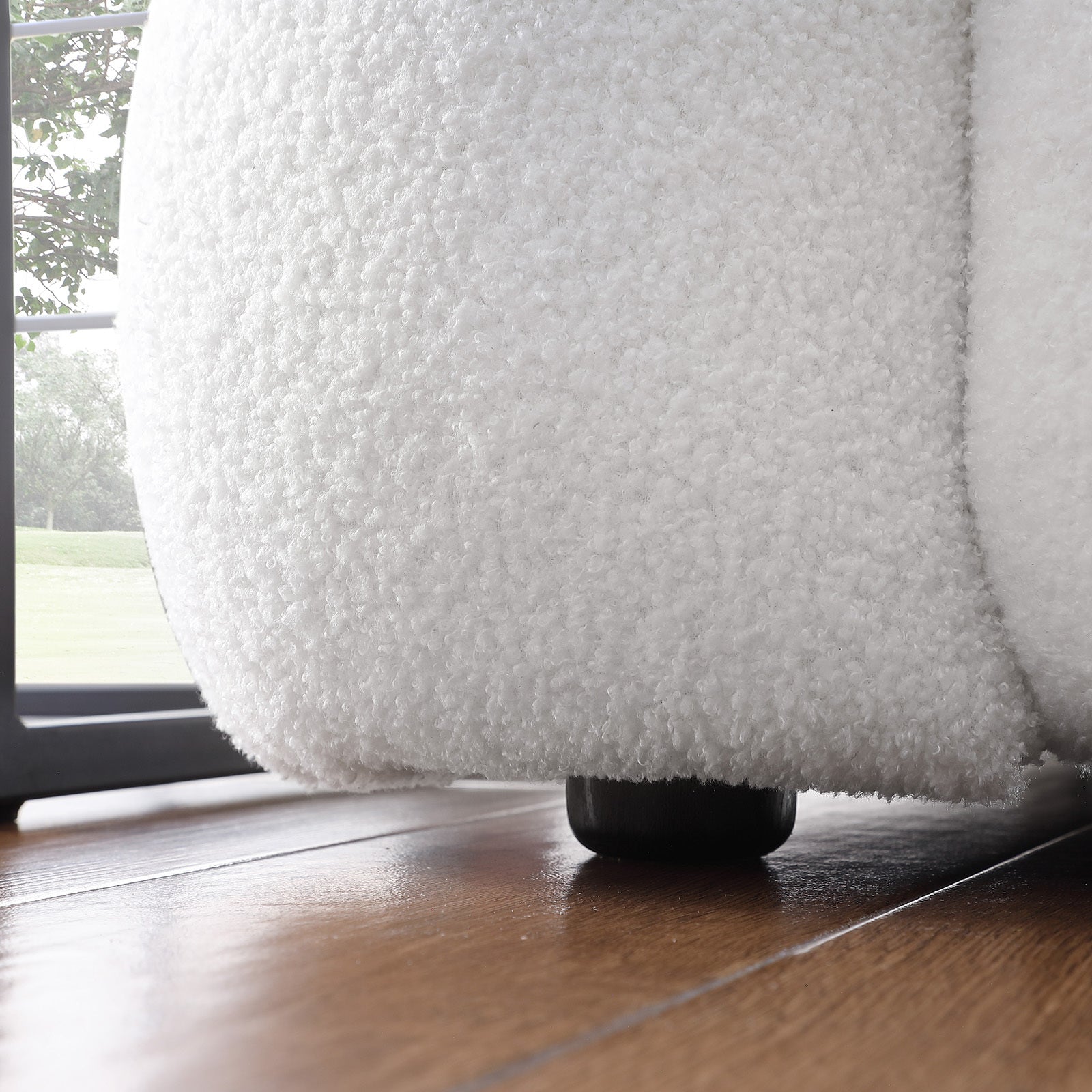 84.3 Length ,35.83" Deepth ,Human Body Structure For Usa People, Marshmallow Sofa,Boucle Sofa ,White Color,3 Seater White Light Brown Wood Primary Living Space Medium Soft Split Back Eucalyptus Square Arms Boucle 3 Seat