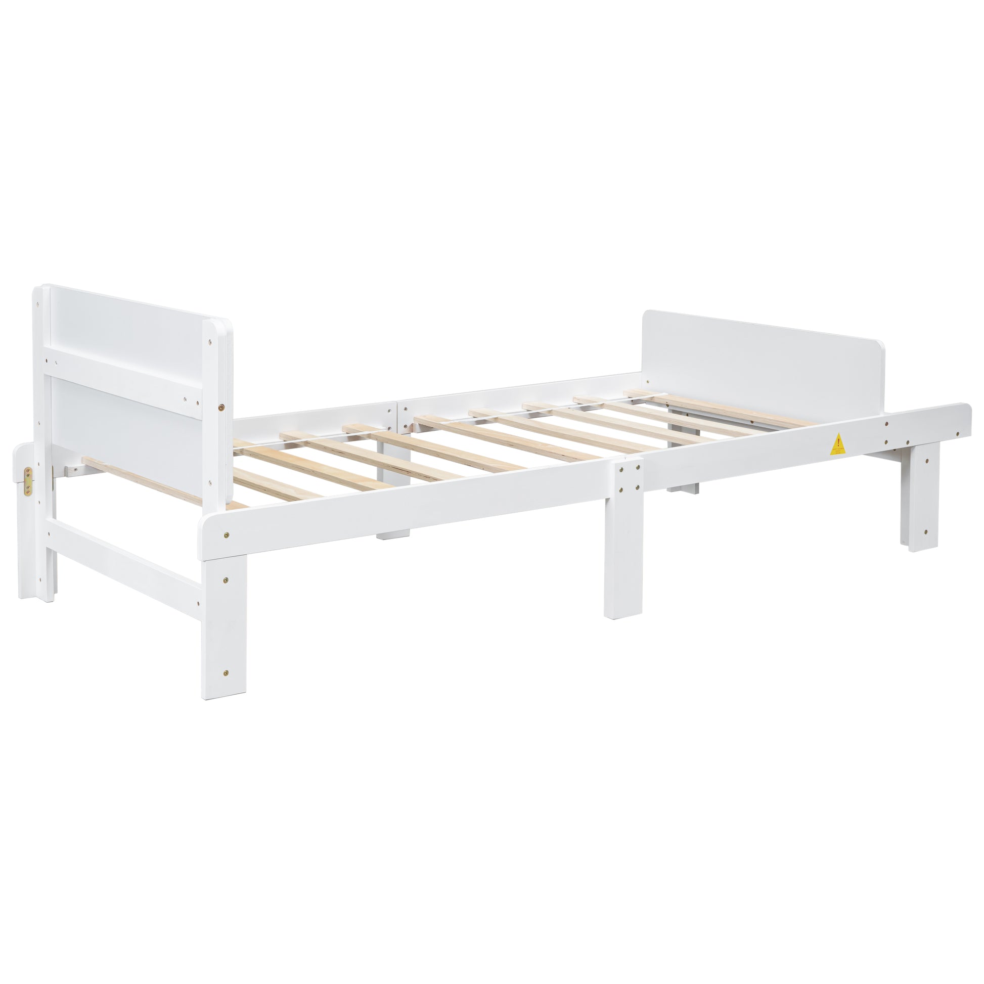 Twin Bed With Footboard Bench ,White Twin White Wood Bedroom American Design Pine Pine