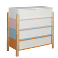 The Colorful Free Combination Cabinet Dresser Cabinet Bar Cabinet, Storge Cabinet, Lockers,Solid Woodhandle, Can Be Placed In The Living Room, Bedroom, Dining Room Color White, Blue Orange Pink 5 Or More Drawers White Blue Primary Living Space Distressed