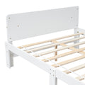 Full Bed With Footboard Bench,White Full White Wood Bedroom American Design Pine Pine