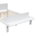 Full Bed With Footboard Bench,White Full White Wood Bedroom American Design Pine Pine