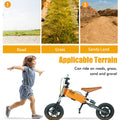 Children'S Outdoor Off Road Electric Bicycle Orange Aluminium Alloy Aluminium Alloy