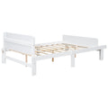 Full Bed With Footboard Bench,White Full White Wood Bedroom American Design Pine Pine