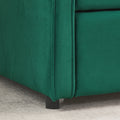 Twin Size Daybed With Twin Size Trundle Upholstered Tufted Sofa Bed, Waved Shape Arms 80.5