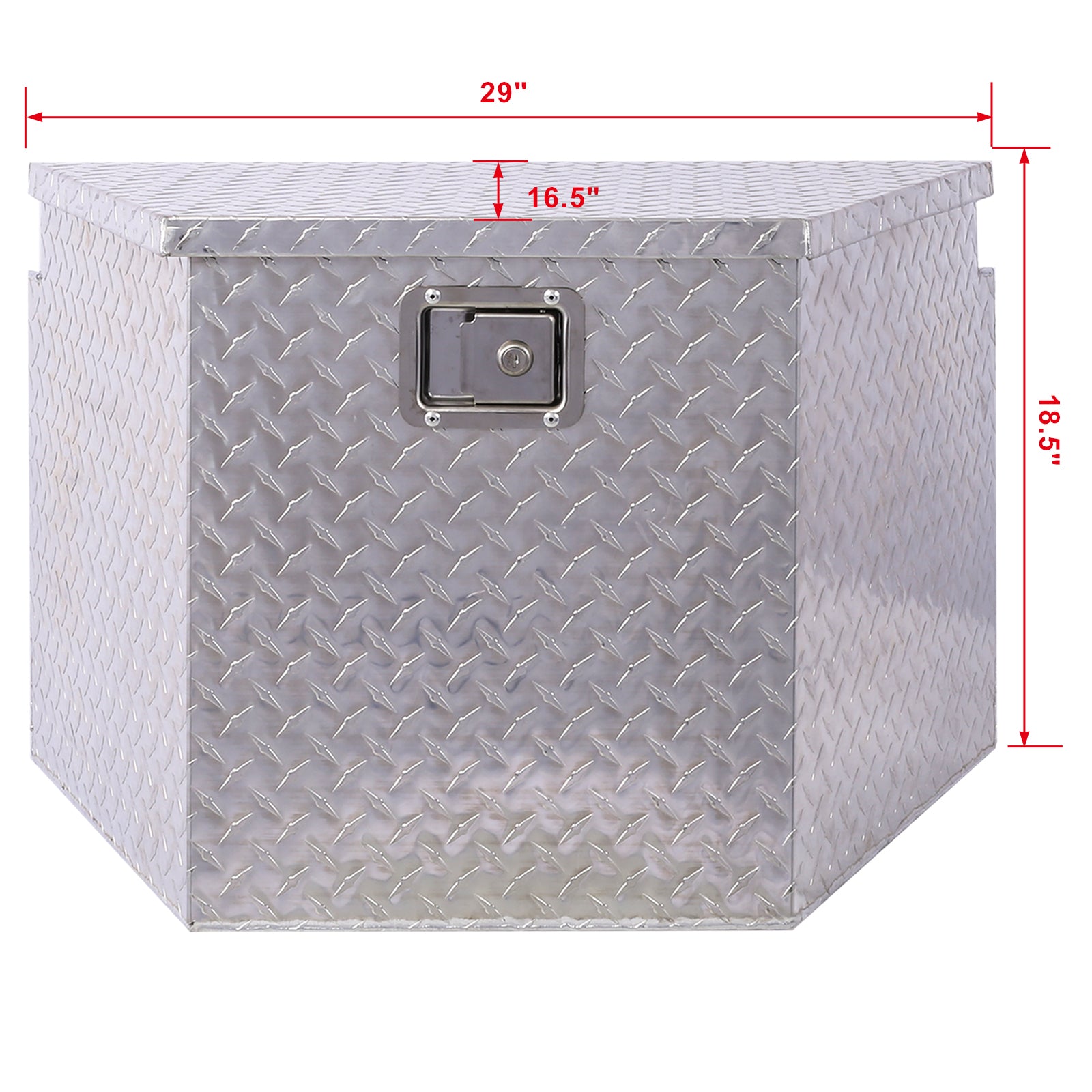 29Inch Aluminum Tool Box,Heavy Duty Truck Bed Tool Box,Outdoor Trailer Pickup Storage Tool Box,Rv Storage Organizer,Underbody Box W Lock Keys,Silver, 29X16.5X18.5Inch Silver Aluminum