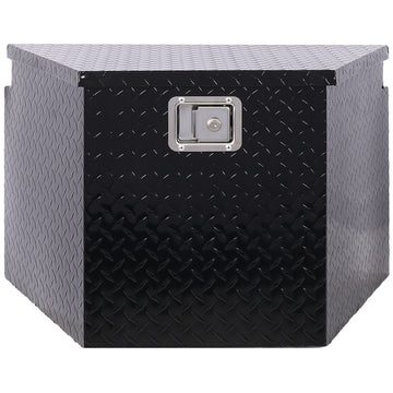 29Inch Aluminum Tool Box,Heavy Duty Truck Bed Tool Box,Outdoor Trailer Pickup Storage Tool Box,Rv Storage Organizer,Underbody Box W Lock Keys,Black 29X16.5X18.5Inch Black Aluminum