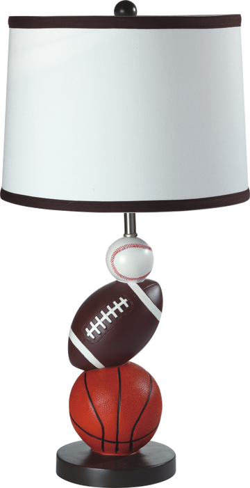 24.5"H Multi Sport Table Lamp 1Pc Ctn 1.56 2.50 Brown Mix Polyresin