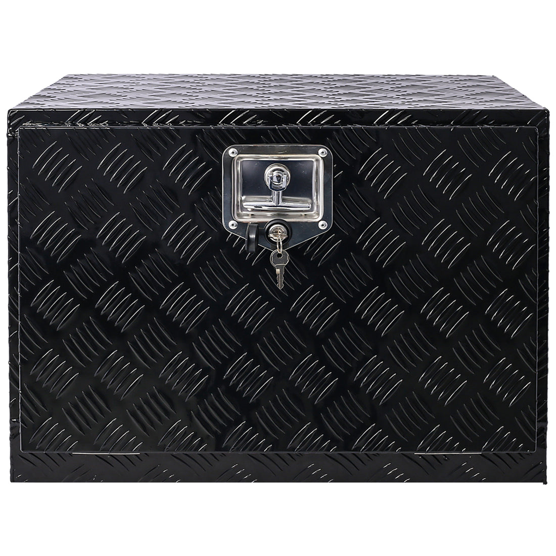 24Inch Aluminum Tool Box,Heavy Duty Truck Bed Tool Box,Outdoor Trailer Pickup Storage Tool Box,Rv Storage Organizer,Underbody Box W Lock Keys,Black Black Aluminum