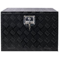 24Inch Aluminum Tool Box,Heavy Duty Truck Bed Tool Box,Outdoor Trailer Pickup Storage Tool Box,Rv Storage Organizer,Underbody Box W Lock Keys,Black Black Aluminum