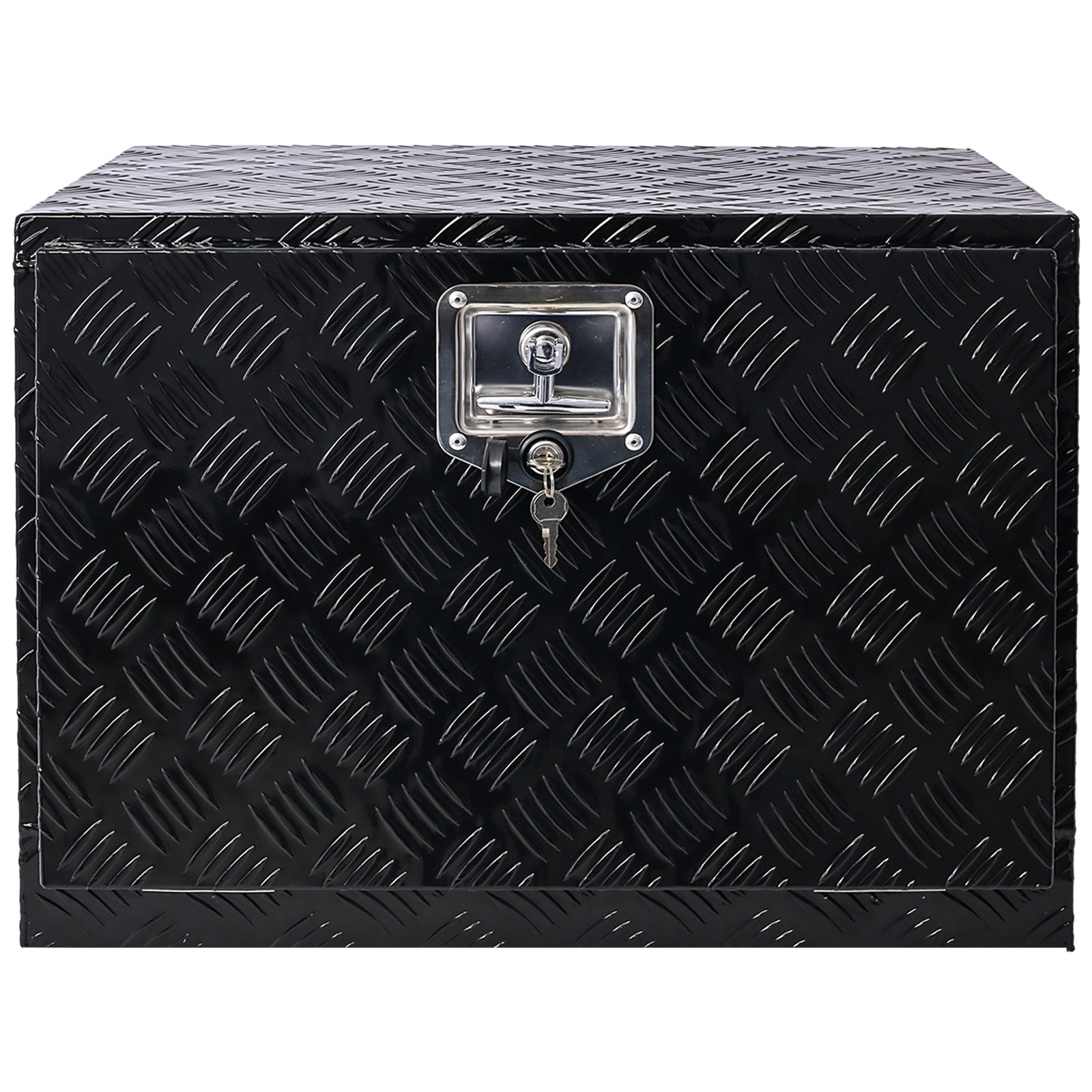 24Inch Aluminum Tool Box,Heavy Duty Truck Bed Tool Box,Outdoor Trailer Pickup Storage Tool Box,Rv Storage Organizer,Underbody Box W Lock Keys,Black Black Aluminum