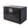 24Inch Aluminum Tool Box,Heavy Duty Truck Bed Tool Box,Outdoor Trailer Pickup Storage Tool Box,Rv Storage Organizer,Underbody Box W Lock Keys,Black Black Aluminum