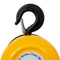 Chain Hoist 2200Lbs 1T Capacity 10Ft With 2 Heavy Duty Hooks,Manual Chain Hoist Steel Construction,Yellow Yellow Steel