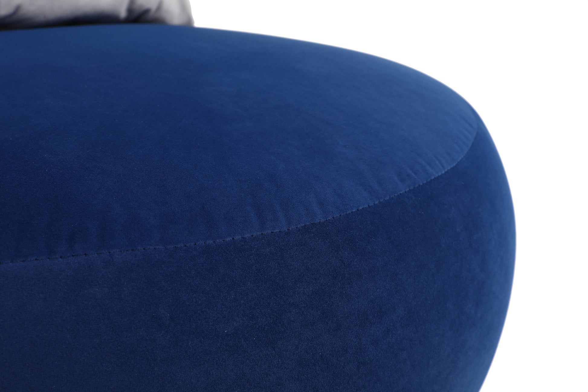 Swivel Accent Chair Armchair, Round Barrel Chair In Fabric For Living Room Bedroom Navy Primary Living Space American Design Foam Velvet