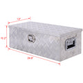 30Inch Aluminum Tool Box,Heavy Duty Truck Bed Tool Box,Outdoor Trailer Pickup Storage Tool Box,Rv Storage Organizer,Underbody Box W Lock Keys,Silver Silver Aluminum