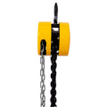 Chain Hoist 2200Lbs 1T Capacity 10Ft With 2 Heavy Duty Hooks,Manual Chain Hoist Steel Construction,Yellow Yellow Steel