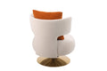 Swivel Accent Chair Armchair, Round Barrel Chair In Fabric For Living Room Bedroom Beige Primary Living Space American Design Foam Velvet