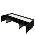 Sleek Design Tv Stand With Fluted Glass, Contemporary Entertainment Center For Tvs Up To 70