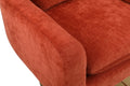 Classic Mid Century 360 Degree Swivel Accent Chair, Orange Linen Orange Primary Living Space American Design Foam Linen