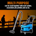 Wet Dry Blow Vacuum 3 In 1 Shop Vacuum Cleaner With More Than 18Kpa Powerful Suction Great For Garage, Home, Workshop, Hard Floor And Pet Hair 8 Gallon Large Capacity 6 Peak Hp 1200W Black Blue Polypropylene