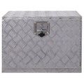 24Inch Aluminum Tool Box,Heavy Duty Truck Bed Tool Box,Outdoor Trailer Pickup Storage Tool Box,Rv Storage Organizer,Underbody Box W Lock Keys,Silver Silver Aluminum