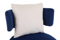 Swivel Accent Chair Armchair, Round Barrel Chair In Fabric For Living Room Bedroom Navy Primary Living Space American Design Foam Velvet