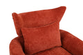 Classic Mid Century 360 Degree Swivel Accent Chair, Orange Linen Orange Primary Living Space American Design Foam Linen