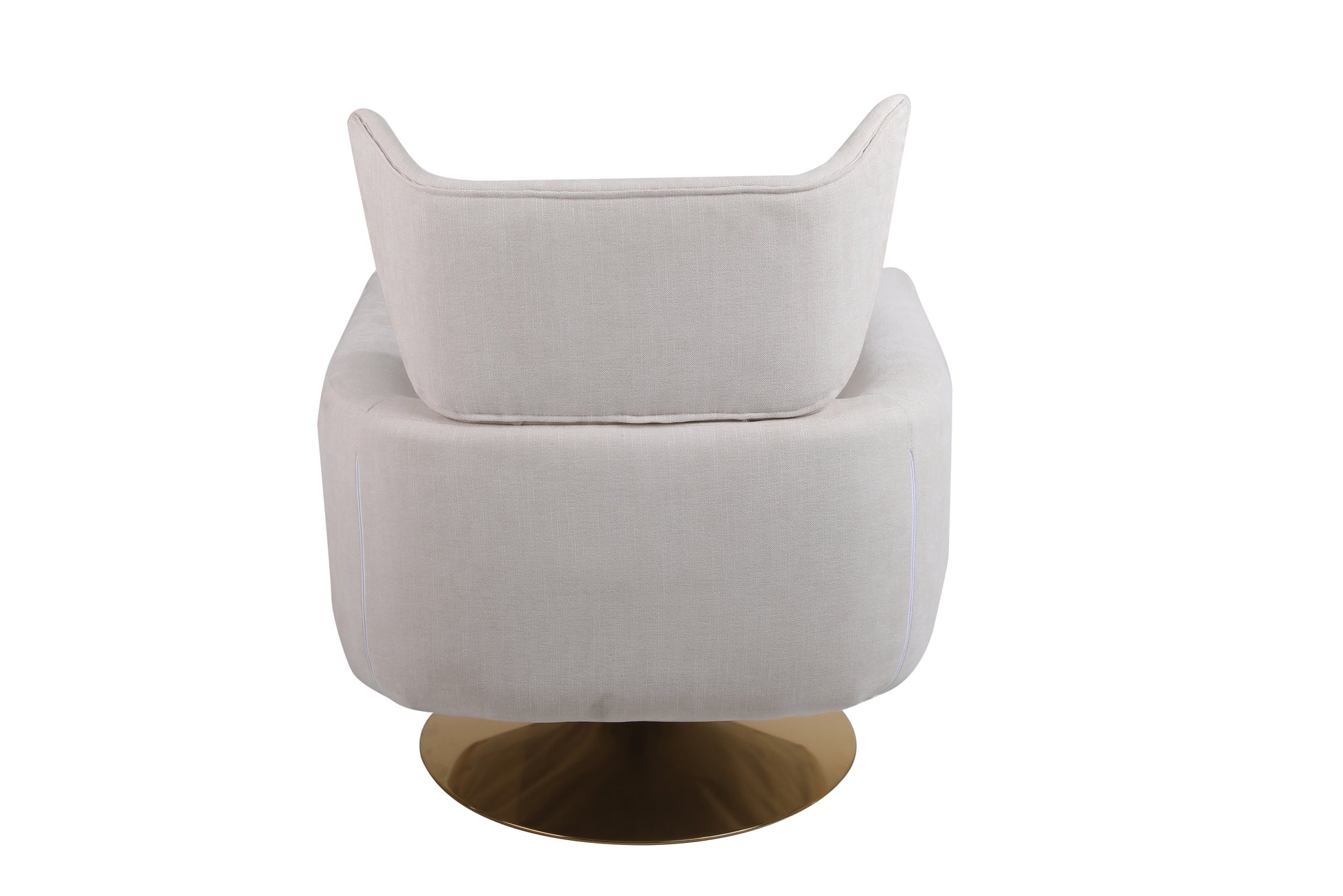 Classic Mid Century 360 Degree Swivel Accent Chair, Beige Linen Beige Primary Living Space American Design Foam Linen