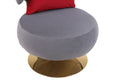Swivel Accent Chair Armchair, Round Barrel Chair In Fabric For Living Room Bedroom Grey Primary Living Space American Design Foam Velvet