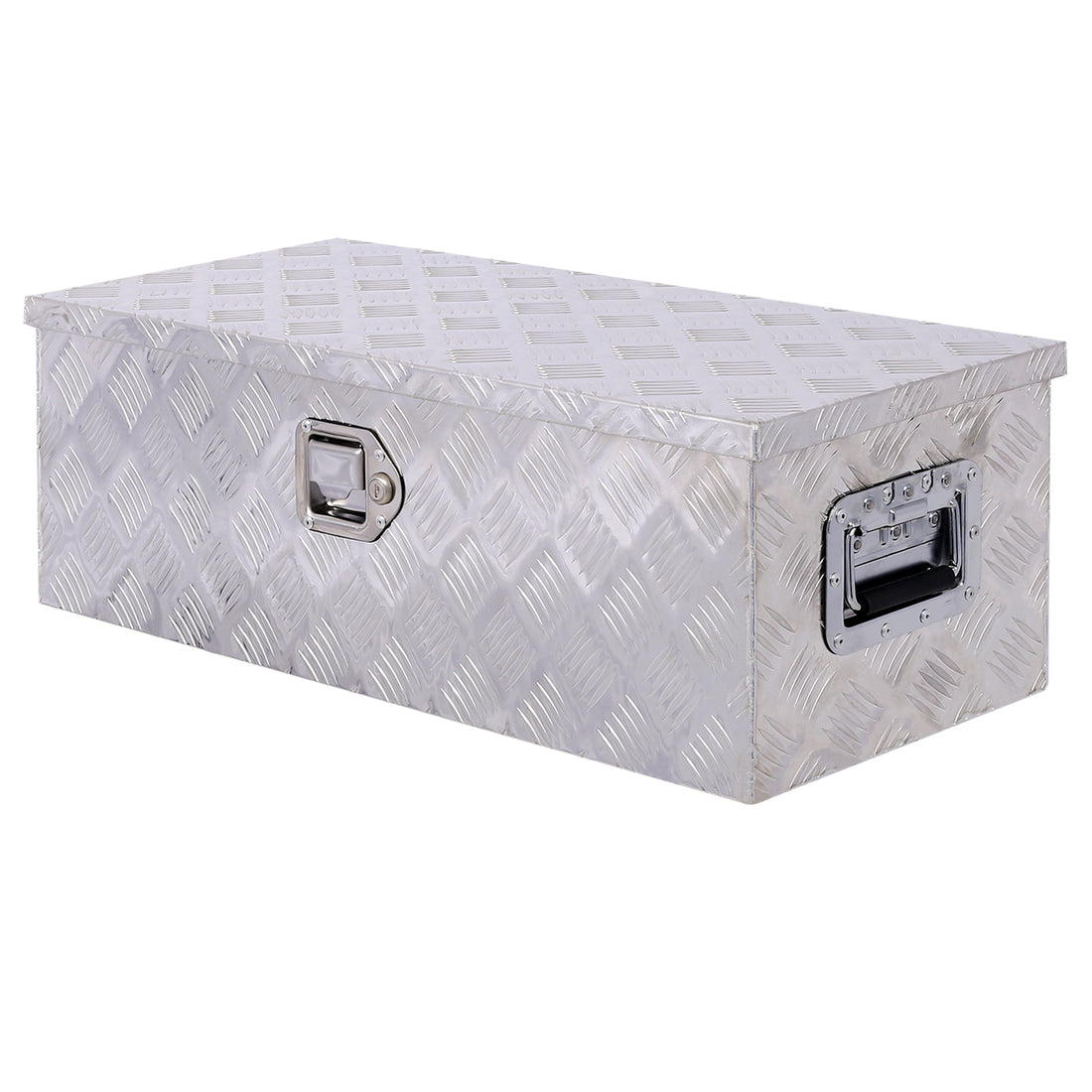 30Inch Aluminum Tool Box,Heavy Duty Truck Bed Tool Box,Outdoor Trailer Pickup Storage Tool Box,Rv Storage Organizer,Underbody Box W Lock Keys,Silver Silver Aluminum