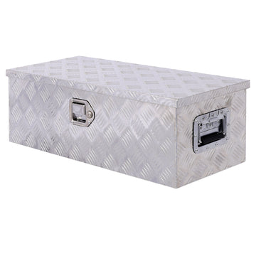30Inch Aluminum Tool Box,Heavy Duty Truck Bed Tool Box,Outdoor Trailer Pickup Storage Tool Box,Rv Storage Organizer,Underbody Box W Lock Keys,Silver Silver Aluminum