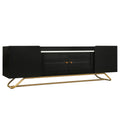 Sleek Design Tv Stand With Fluted Glass, Contemporary Entertainment Center For Tvs Up To 70