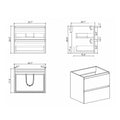 Alice 24W 201,Wall Mount Bathroom Vanity Without Basin, White Color, With Two Drawer, Pre Assembled White Mdf