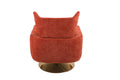 Classic Mid Century 360 Degree Swivel Accent Chair, Orange Linen Orange Primary Living Space American Design Foam Linen