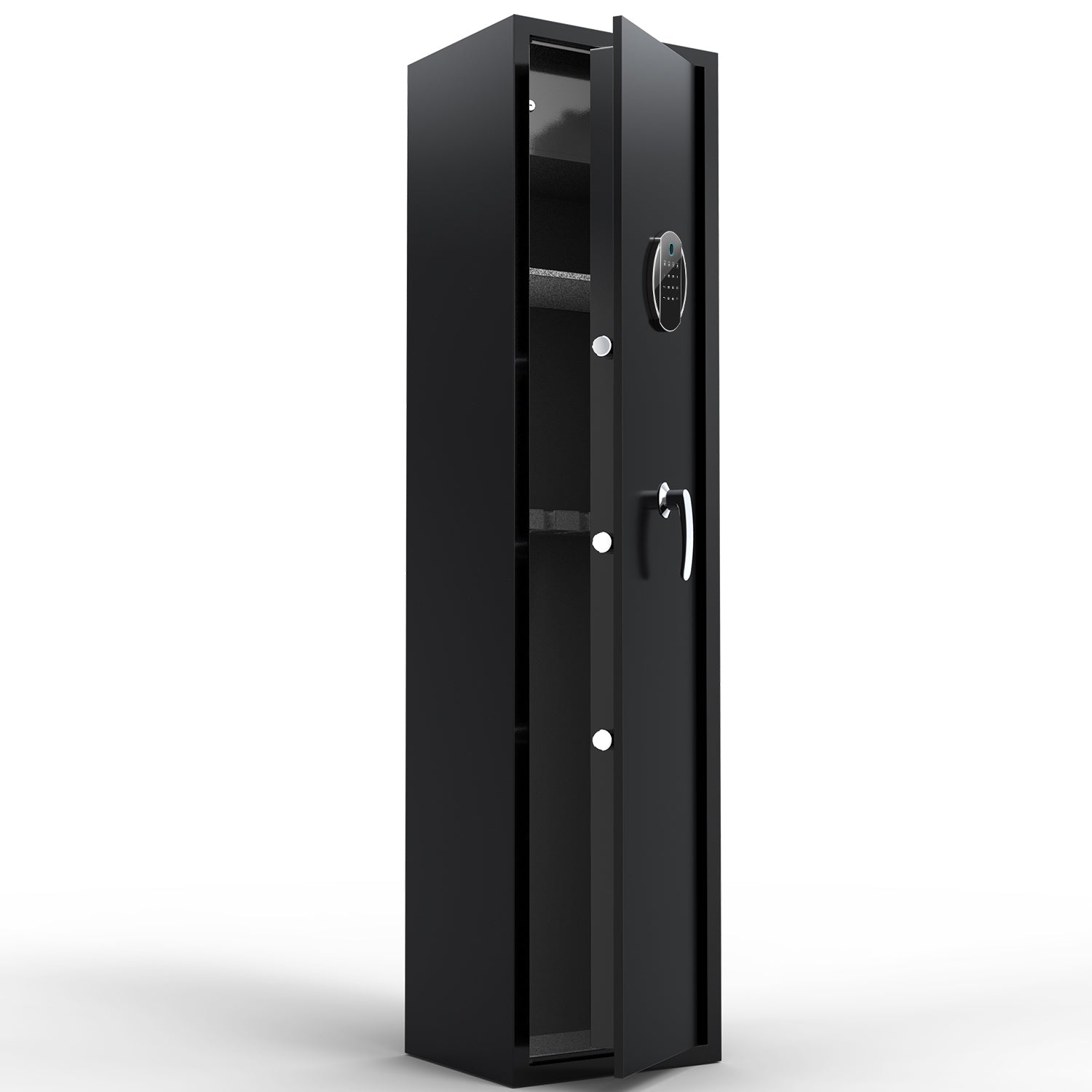 Large Capacity Quick Access Fingerprint Safe,4 5 Biometric Metal Rifle Security Cabinet Safe Locker Black Steel