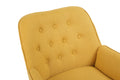 Modern Mid Century Chair Linen Sherpa Armchair For Living Room Bedroom Office Easy Assemble Yellow Yellow Foam Linen