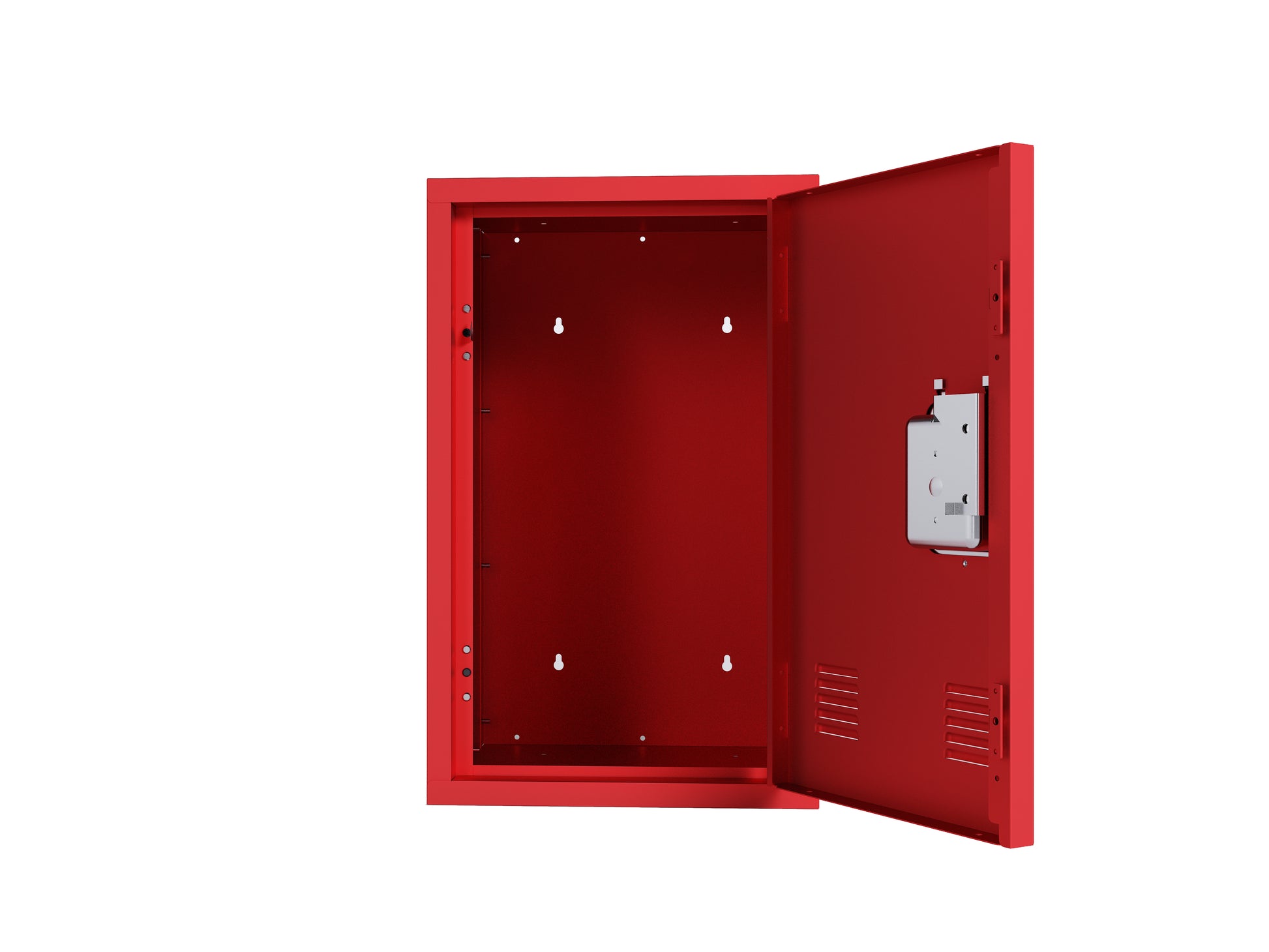 24" H Locker Storage Cabinet, Metal Locker Storage Cabinet With 1 Doors, Small Metal Locker,Lockable Storage Cabinet,For Employees,Office,Kids Locker Assembly Required Elegant Red Red Steel