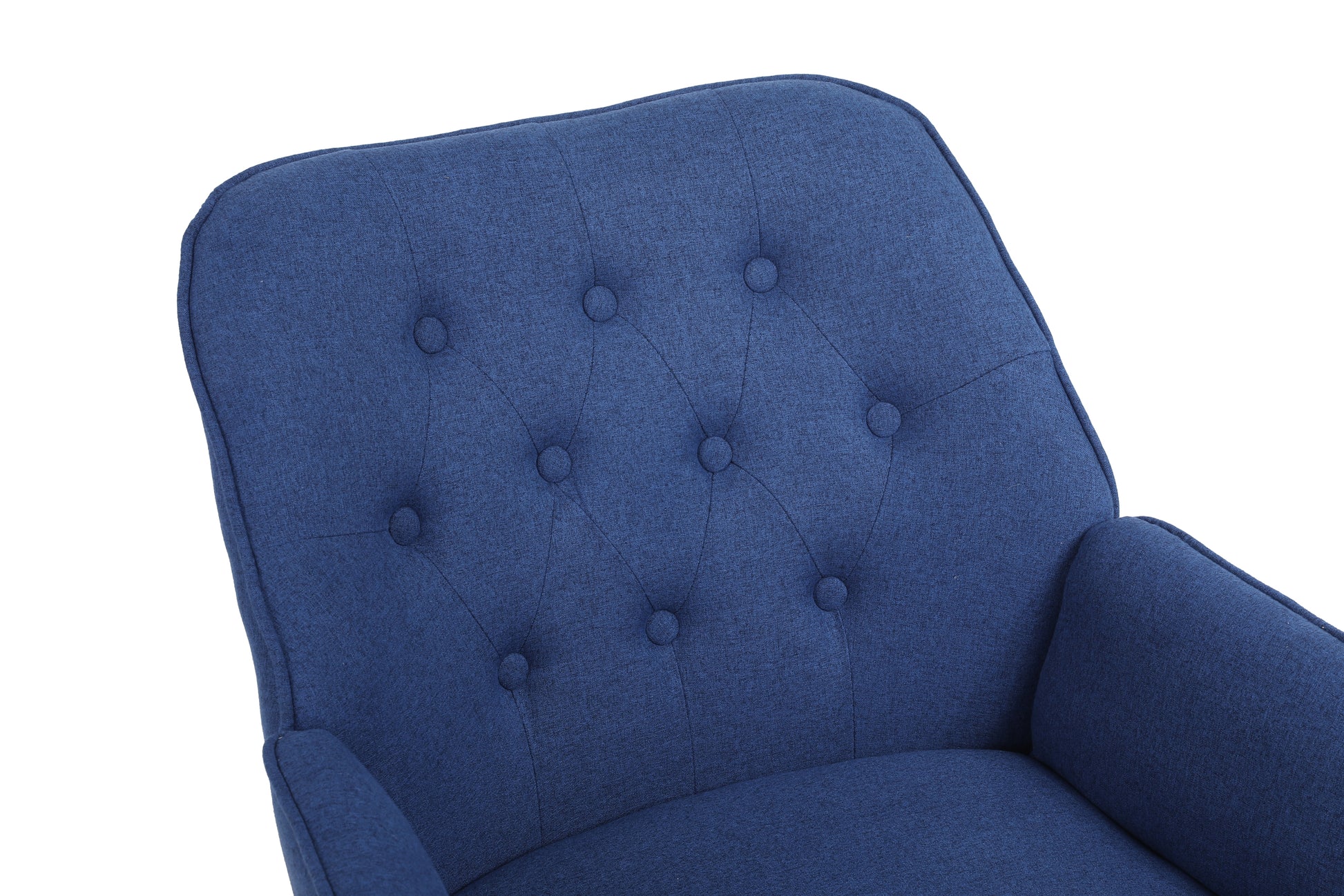 Modern Mid Century Chair Linen Sherpa Armchair For Living Room Bedroom Office Easy Assemble Blue Blue Foam Linen