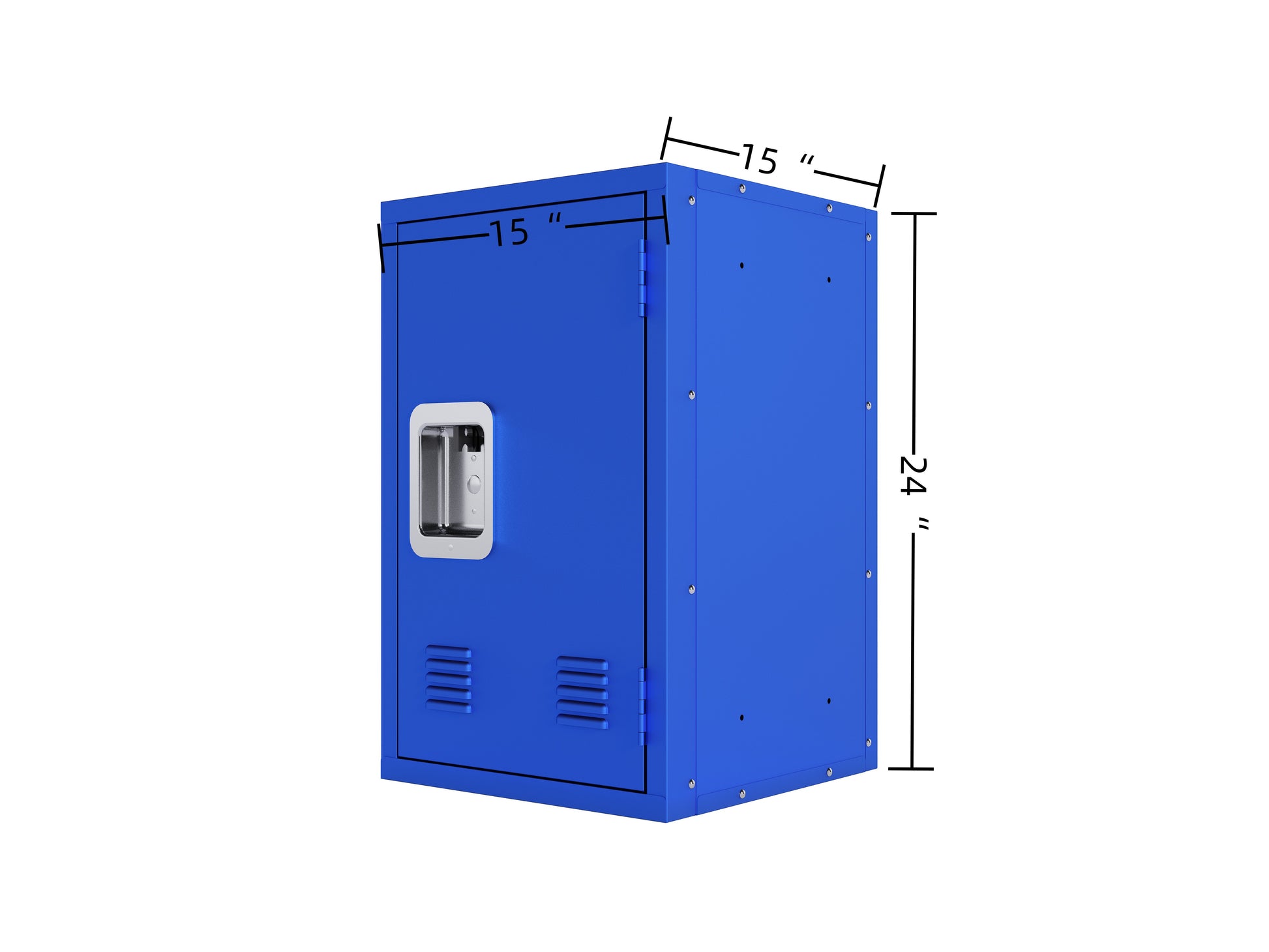 24" H Locker Storage Cabinet, Metal Locker Storage Cabinet With 1 Doors, Small Metal Locker,Lockable Storage Cabinet,For Employees,Office,Kids Locker Assembly Required Elegant Bule Blue Steel