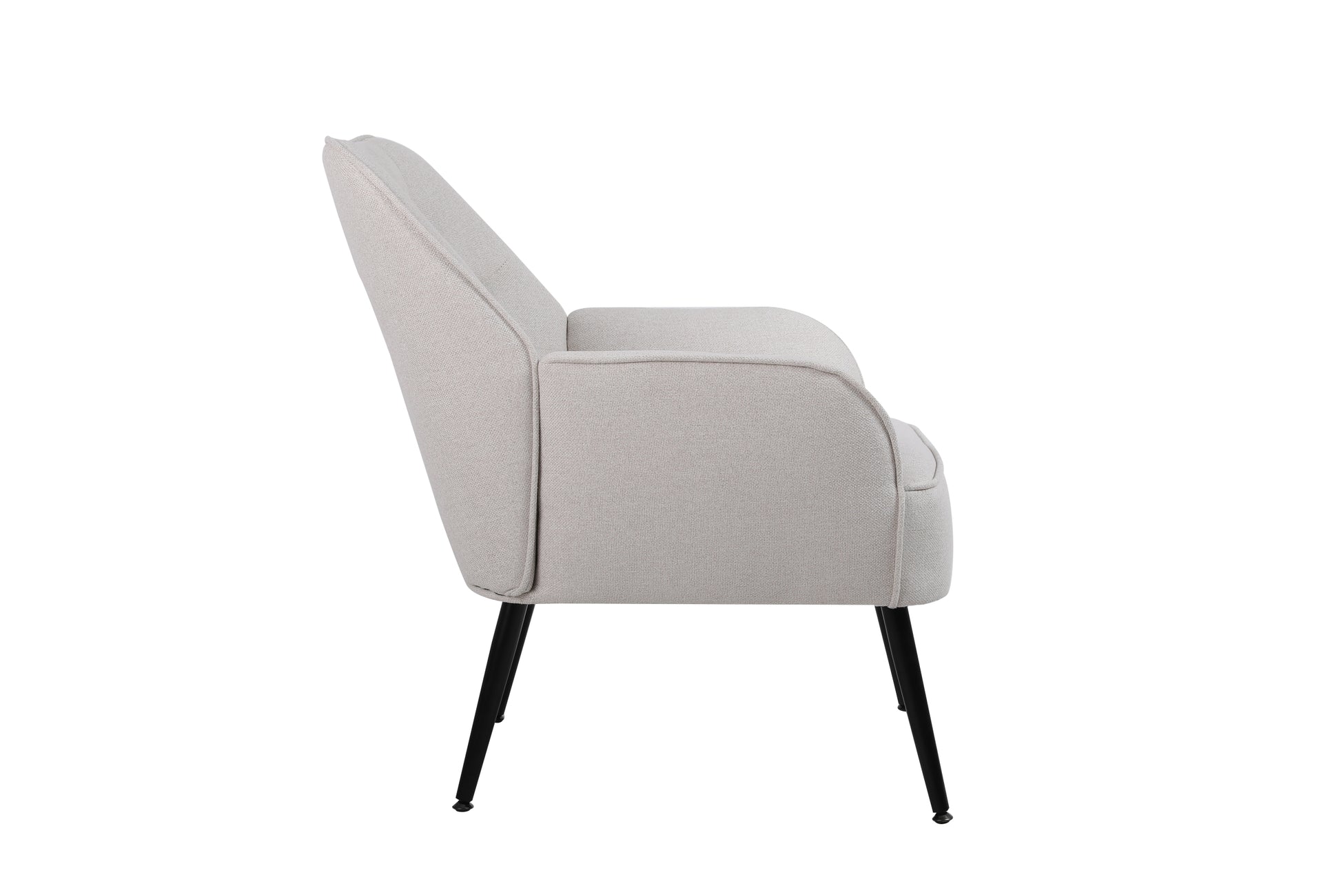 Modern Mid Century Chair Linen Sherpa Armchair For Living Room Bedroom Office Easy Assemble Beige Beige Foam Linen