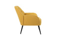 Modern Mid Century Chair Linen Sherpa Armchair For Living Room Bedroom Office Easy Assemble Yellow Yellow Foam Linen