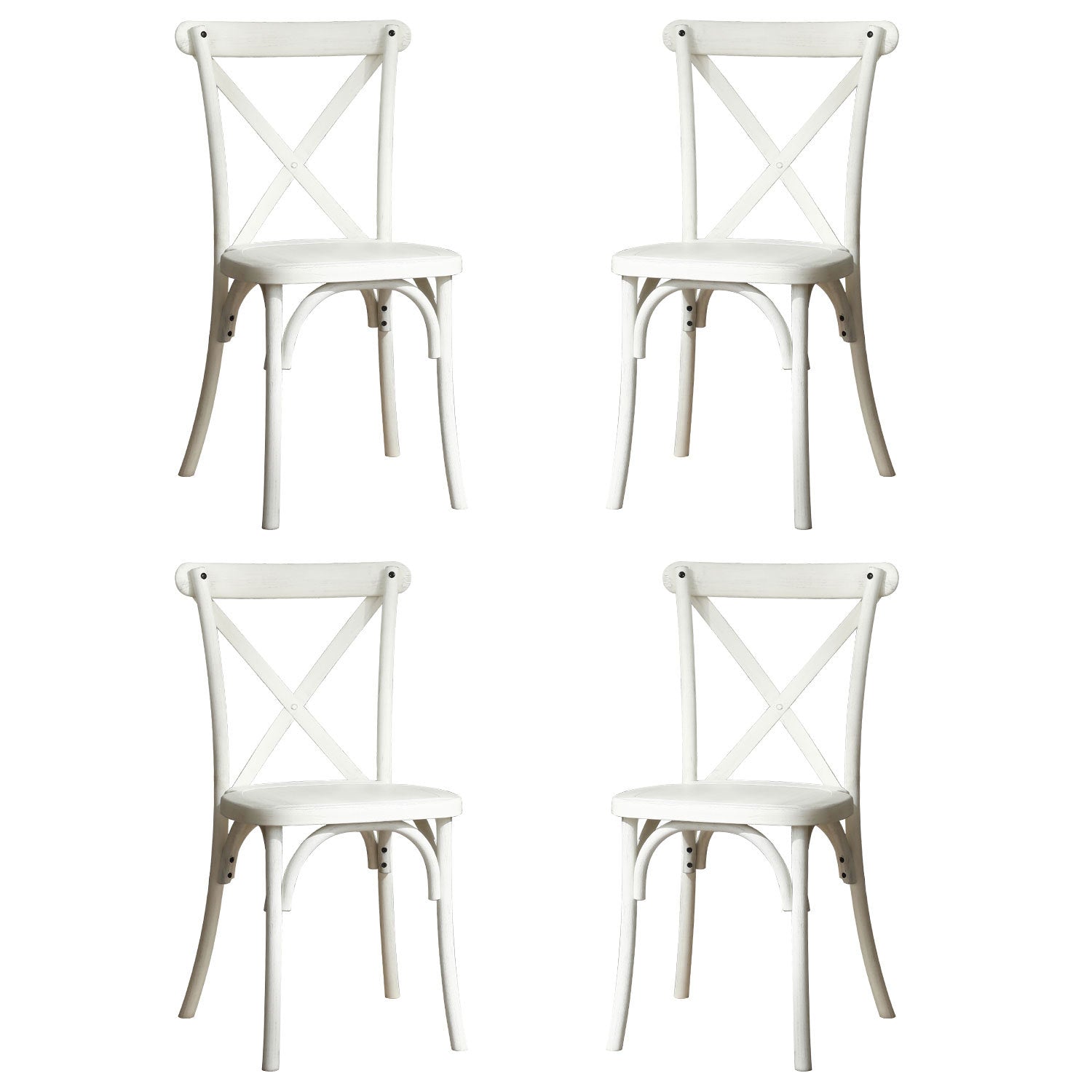 4 Pack Resin X Back Chair, Mid Century Chair Modern Farmhouse Cross Back Chair For Kitchen ,Lime Wash Lime White Vintage Resin